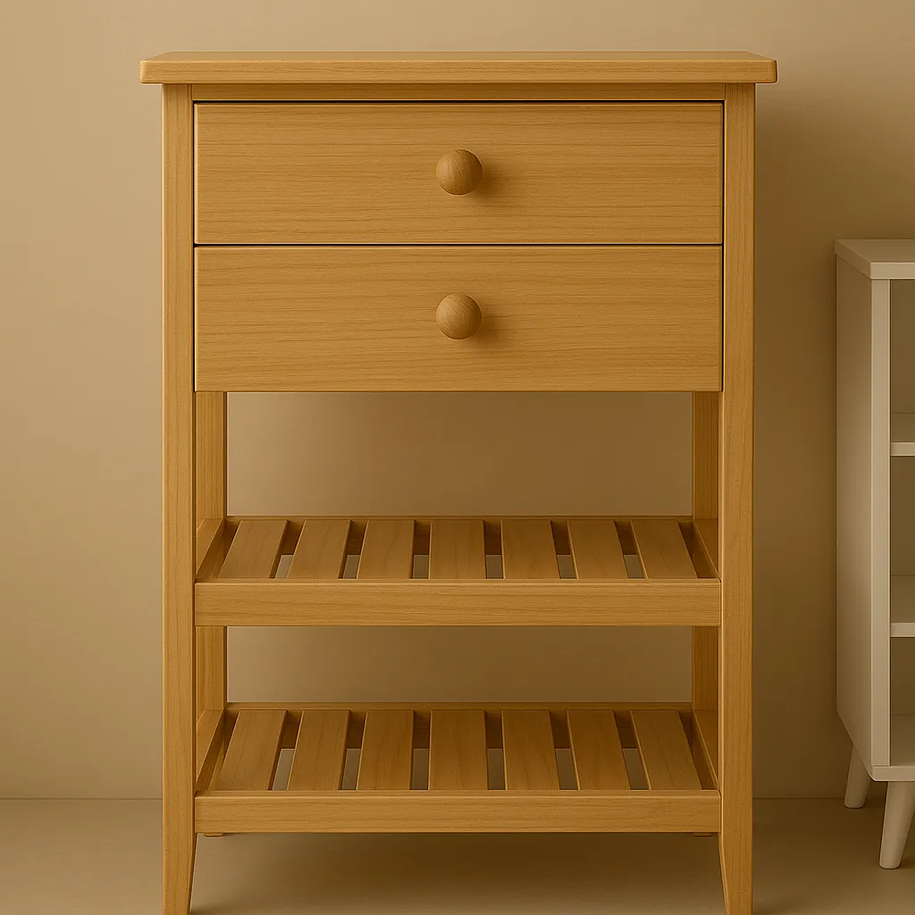 Mesa de luz estilo nórdico de pino
